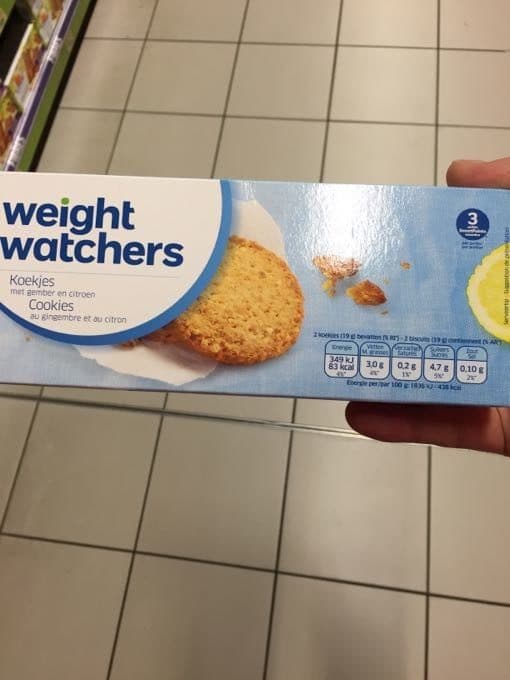 Weight Watchers Weight Watchers Cookies Citron Gingembre packshot