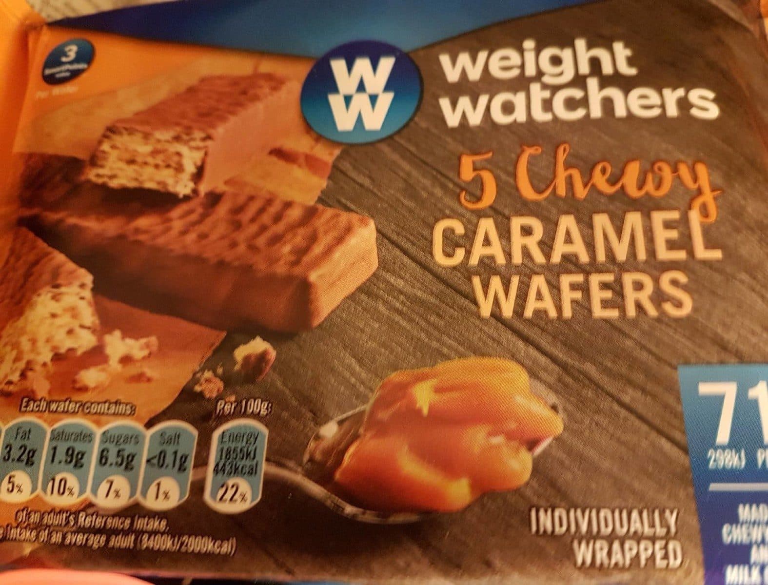 Weight Watchers 5 Chewy Caramel Wafers packshot