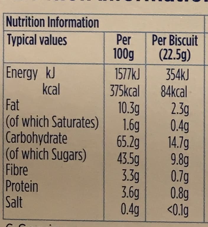 Weight Watchers Fruit Crumble Biscuits packshot