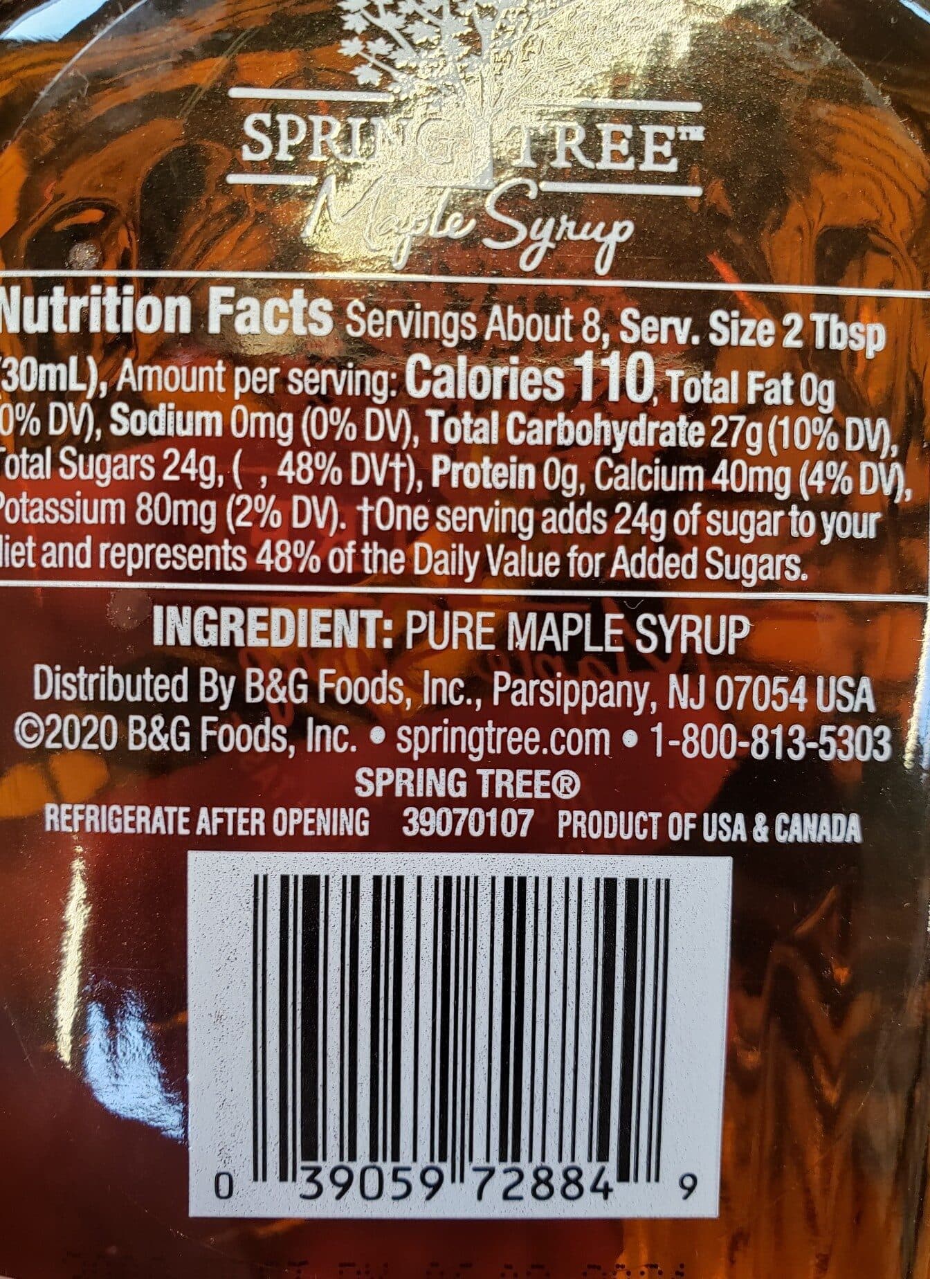 Spring Tree Maple Syrup packshot