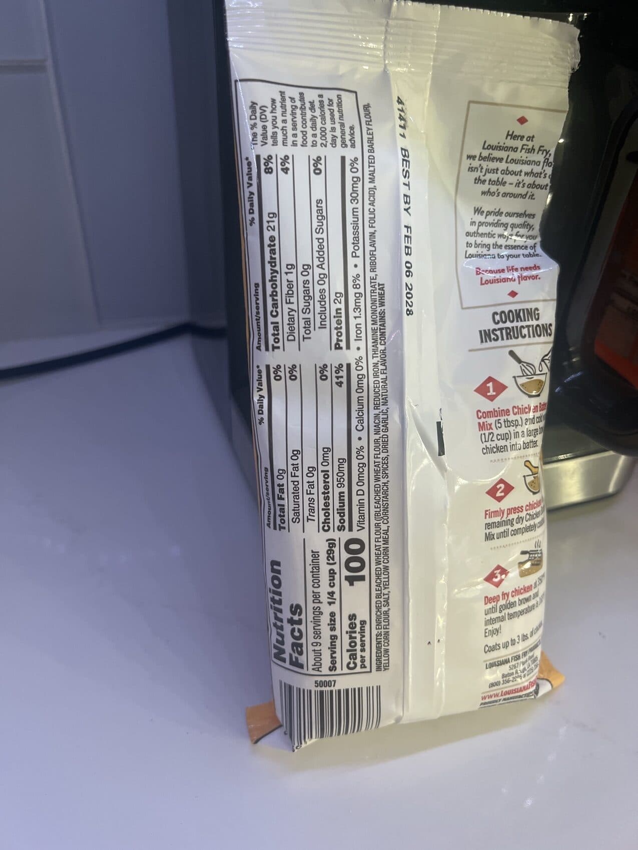 Louisiana Seasoned Crispy Chicken Fry Batter Mix packshot