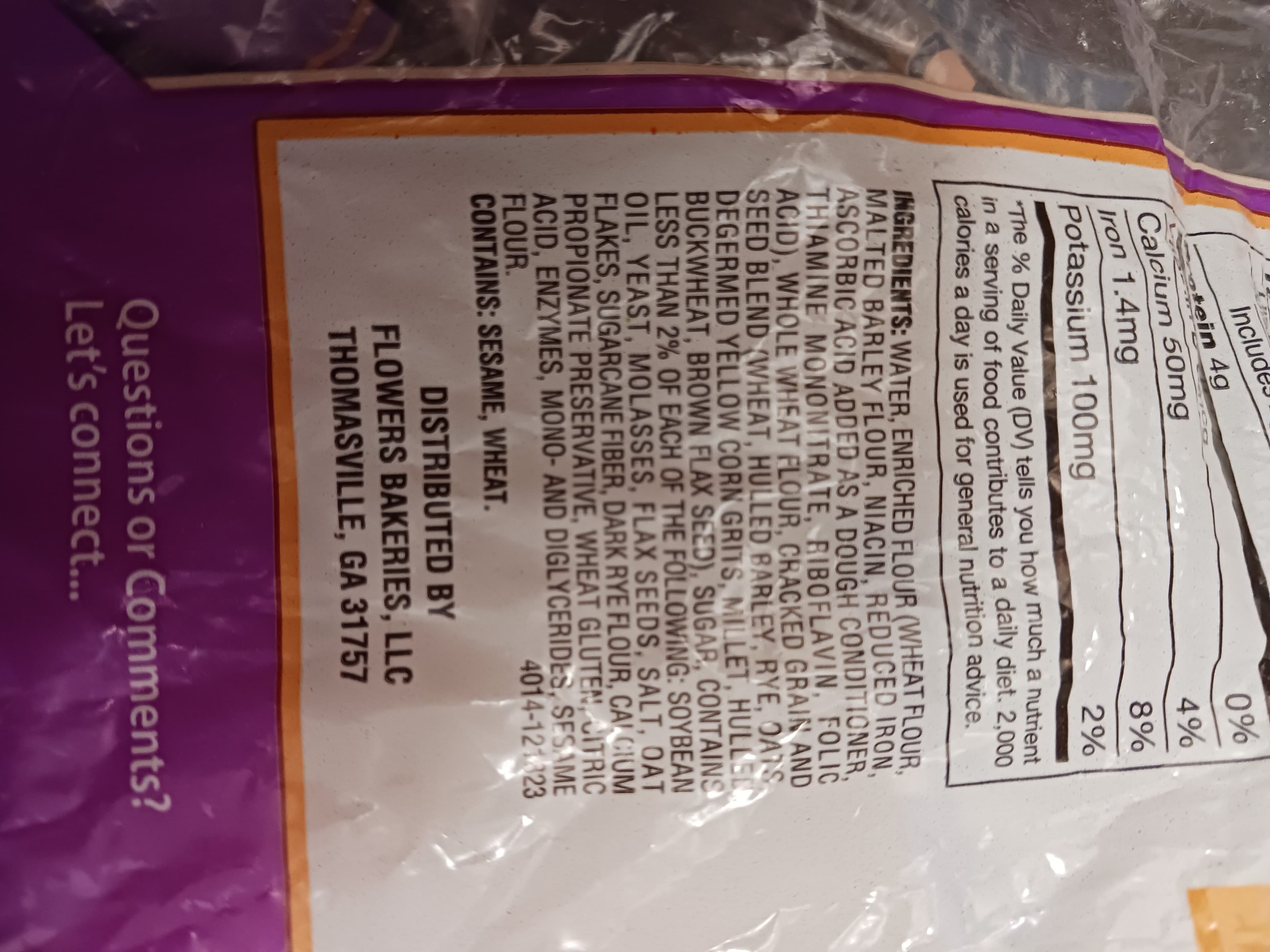 Great Grains Bakery MULTIGRAIN With Flax Seeds Bread packshot
