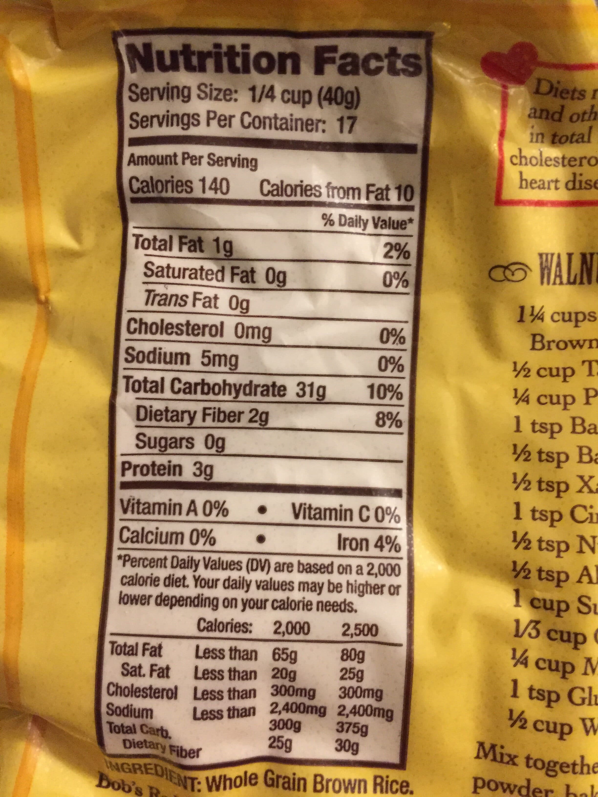 Bob's Red Mill Whole Grain Brown Rice Flour packshot