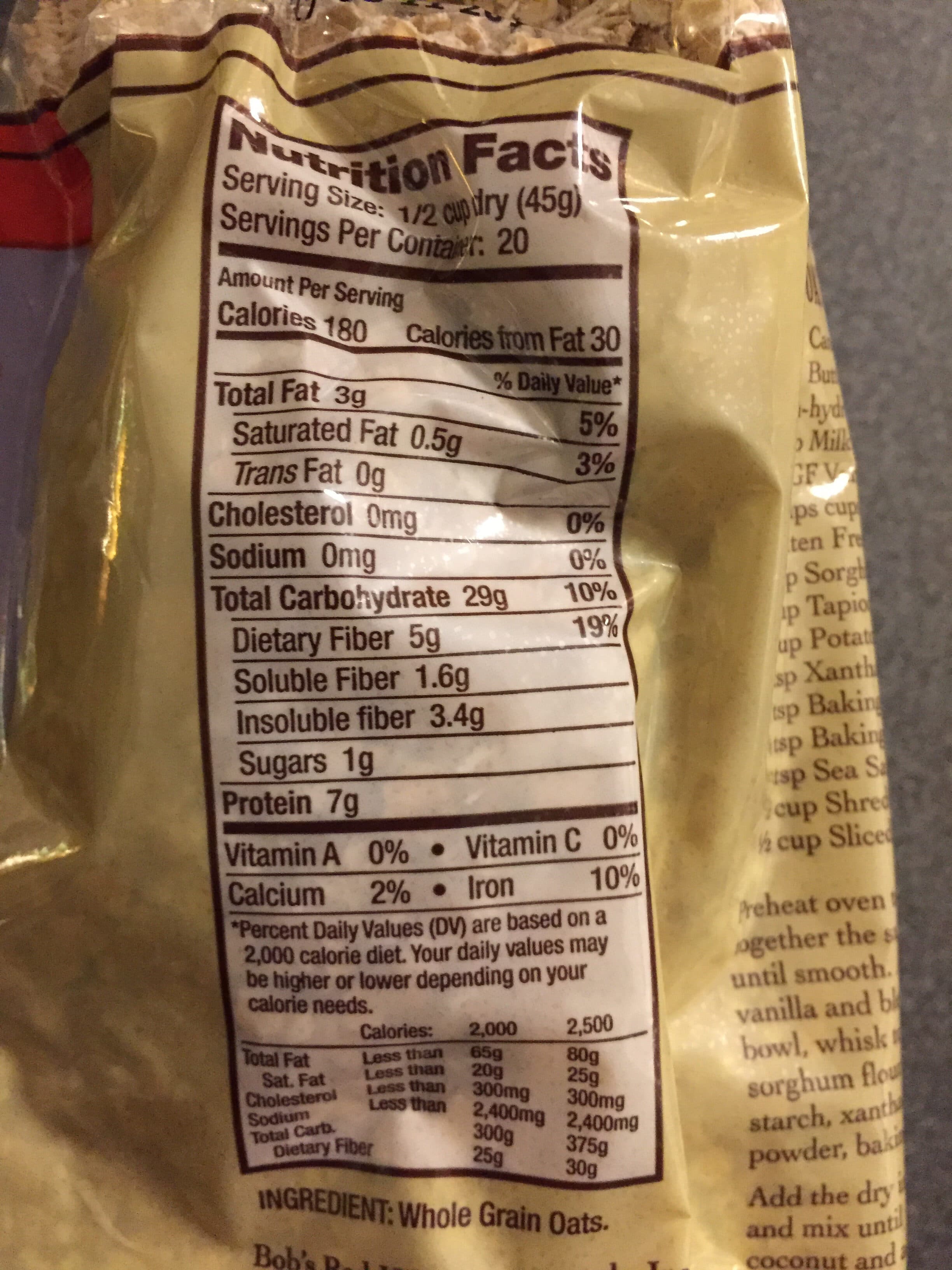 Bob's Red Mill Gluten Free Quick Cooking Oats packshot