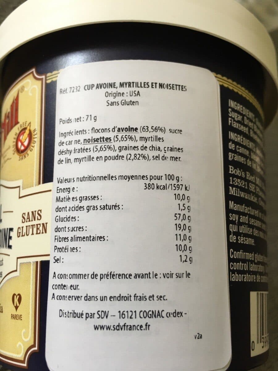 Bob's Oatmeal gruau d'avoine packshot