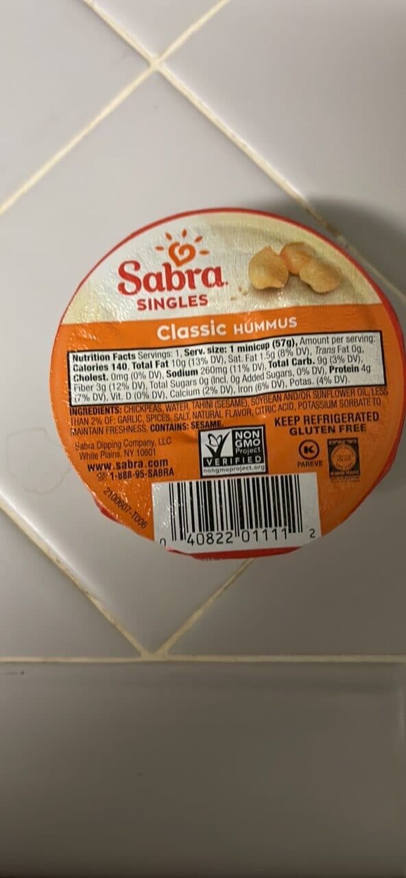 Sabra Classic Hummus packshot