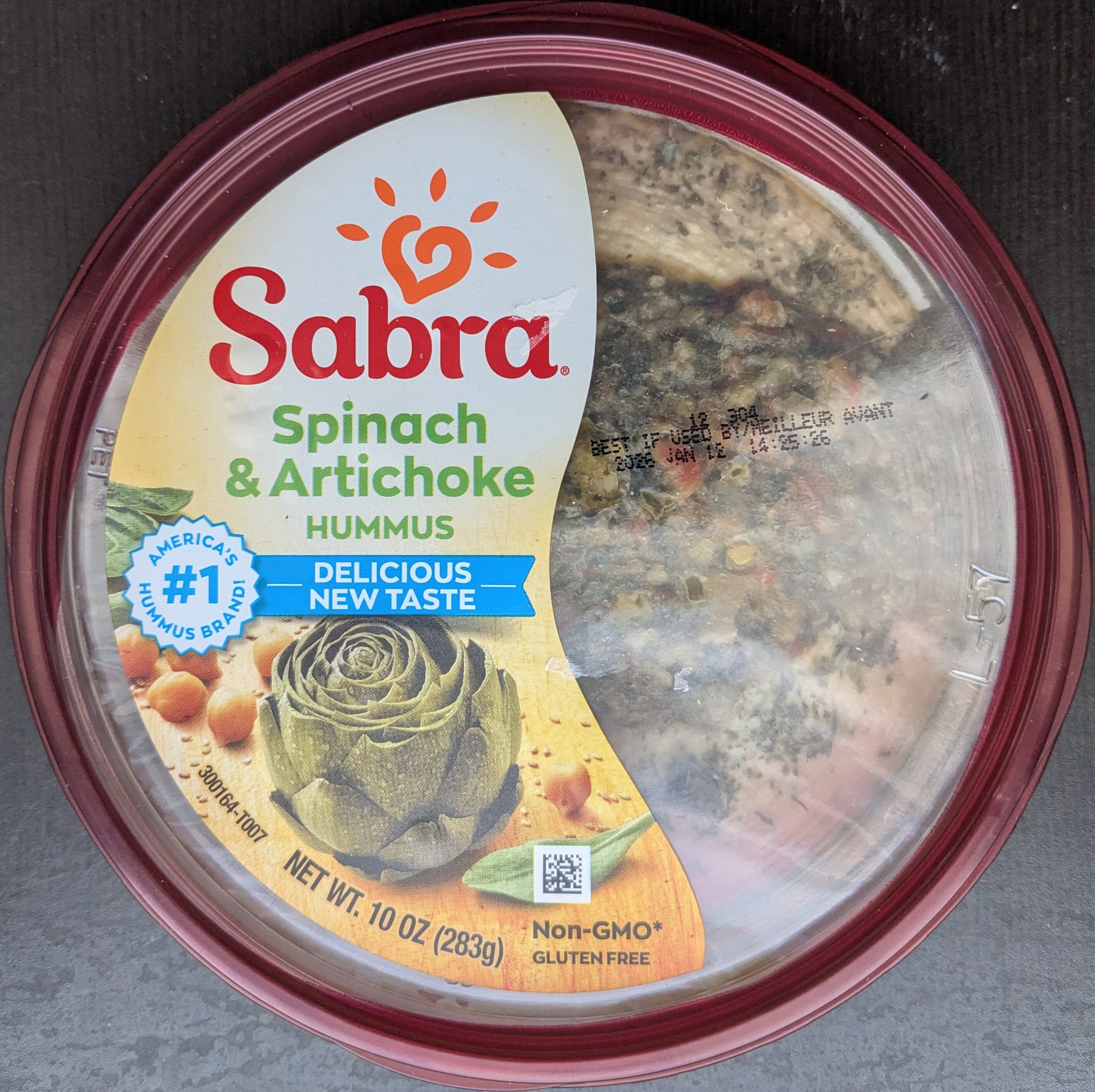 Sabra Spinach & Artichoke Hummus packshot
