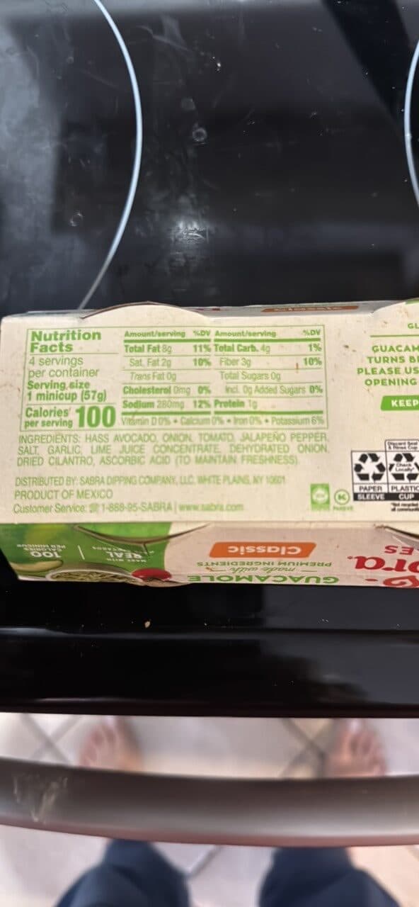 Sabra Guacamole Classic packshot
