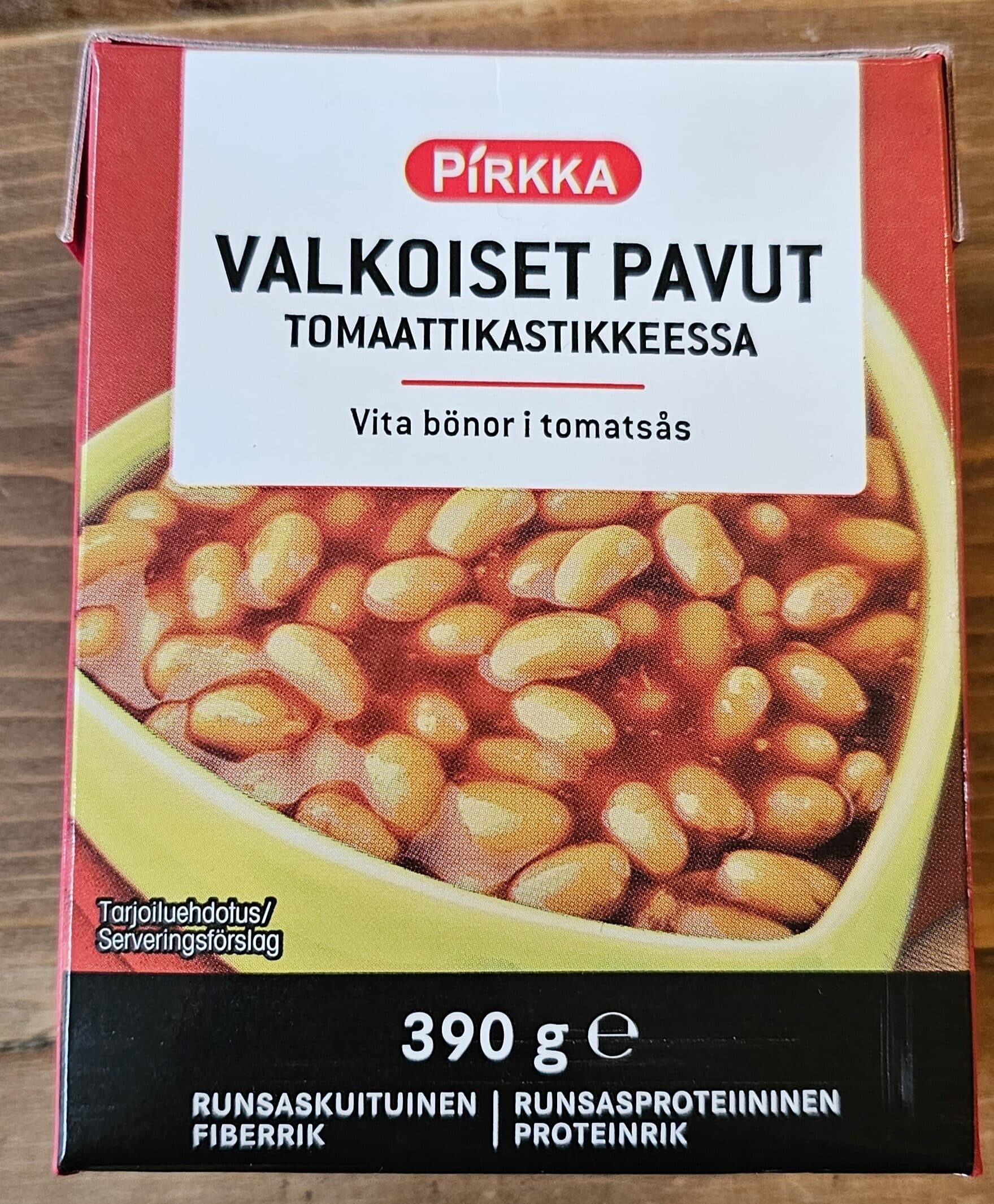 Pirkka Valkoiset pavut tomaattikastikeessa packshot