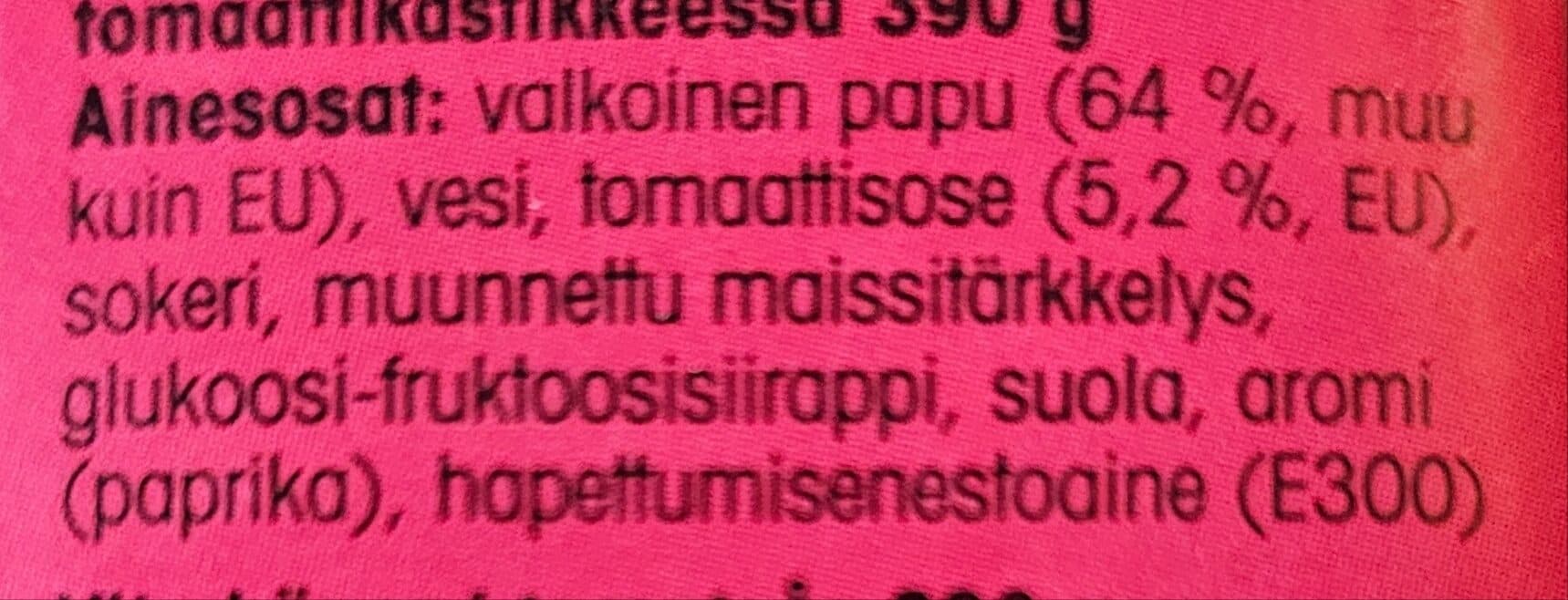 Pirkka Valkoiset pavut tomaattikastikeessa packshot