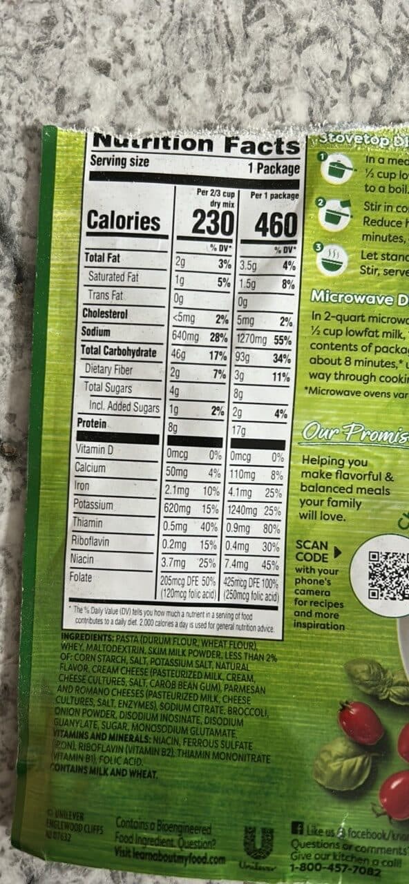 Knorr ALFREDO BROCCOLI Fettuccine & Broccoli in a Parmesan & Romano Cheese Flavored Sauce packshot