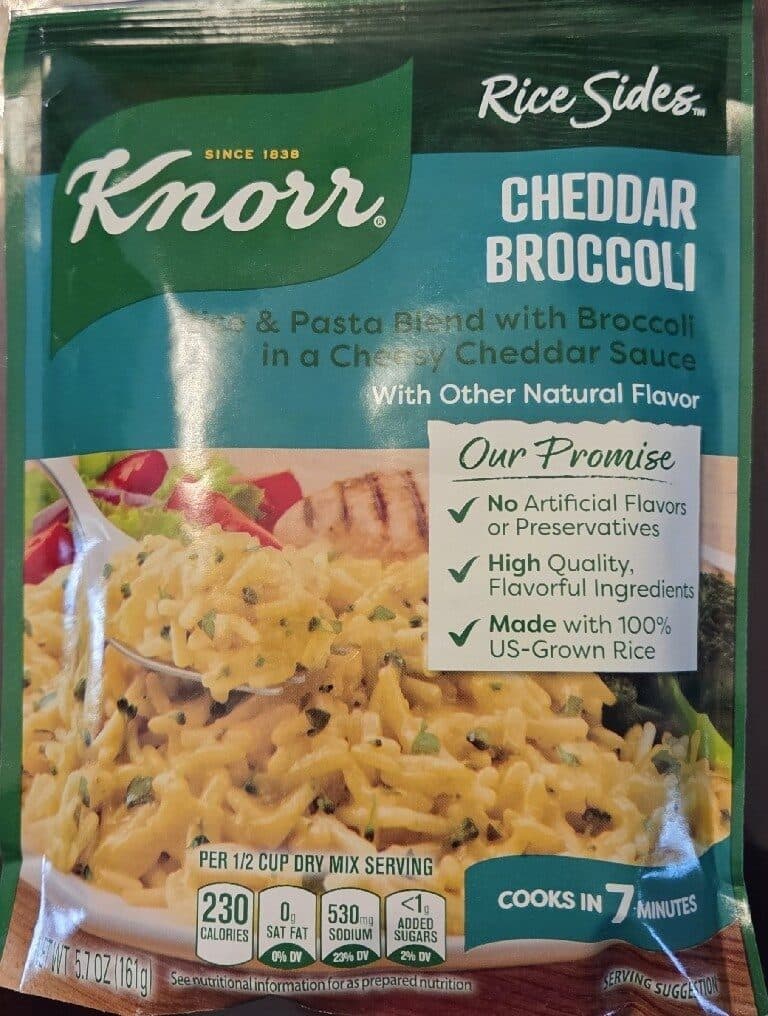 Knorr broccoli and cheese rice packshot