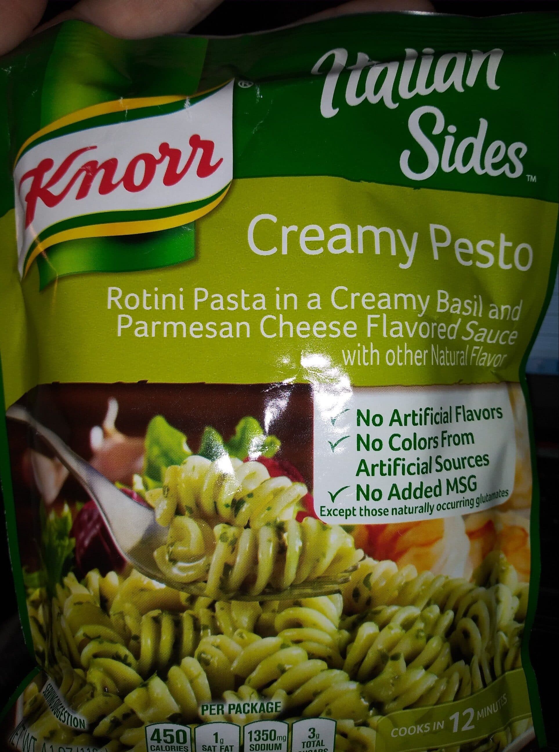 Unilever Rotini Pasta In A Creamy Basil And Parmesan Cheese Flavored Sauce With Other Natural Flavor packshot