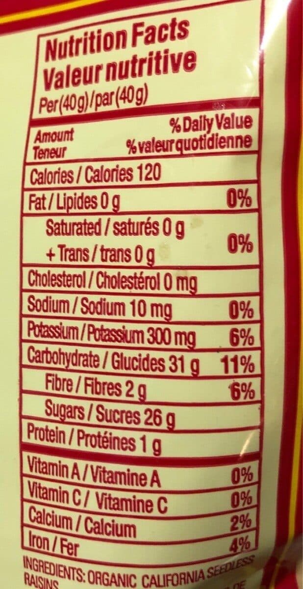 Sun Maid Raisins packshot