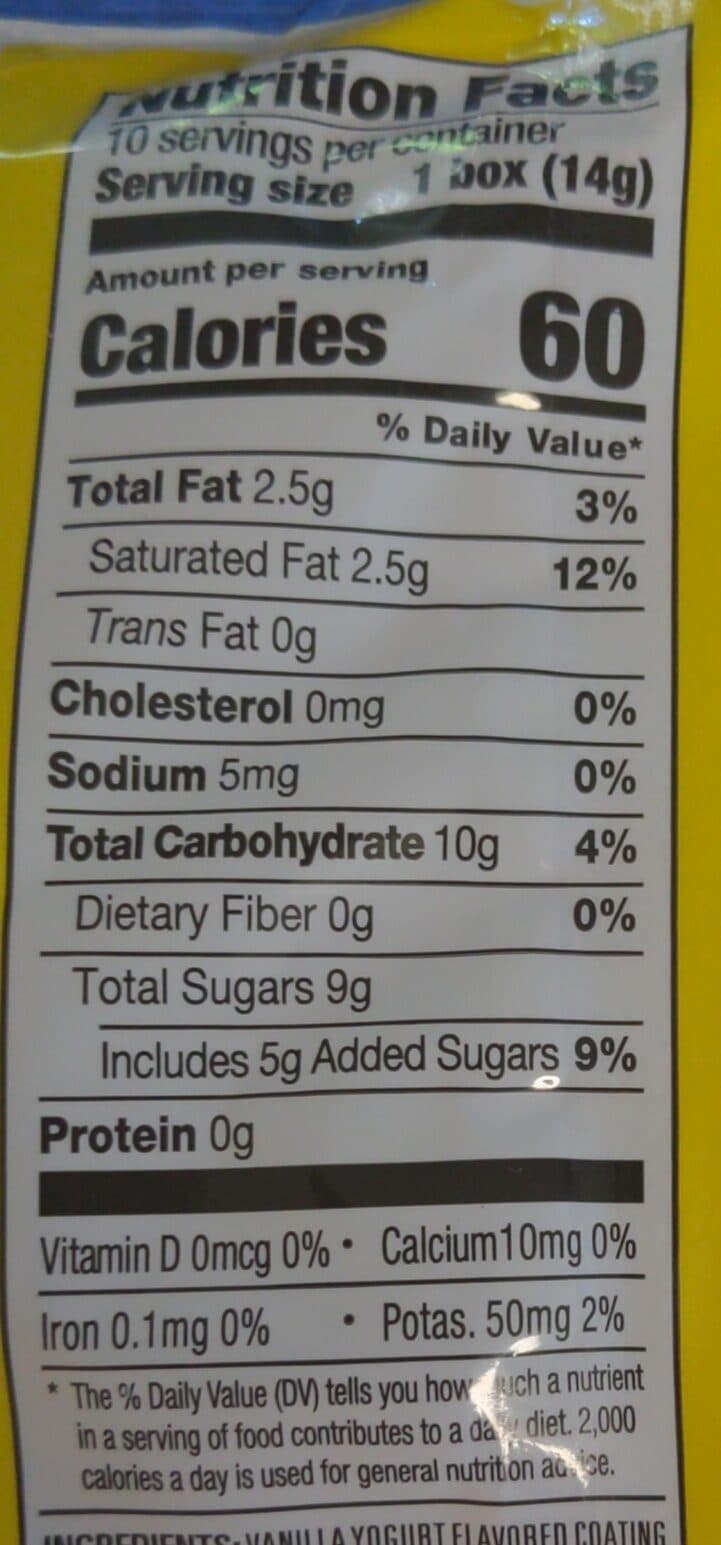 Sun-Maid Vanilla yogurt raisins mini-snacks packshot