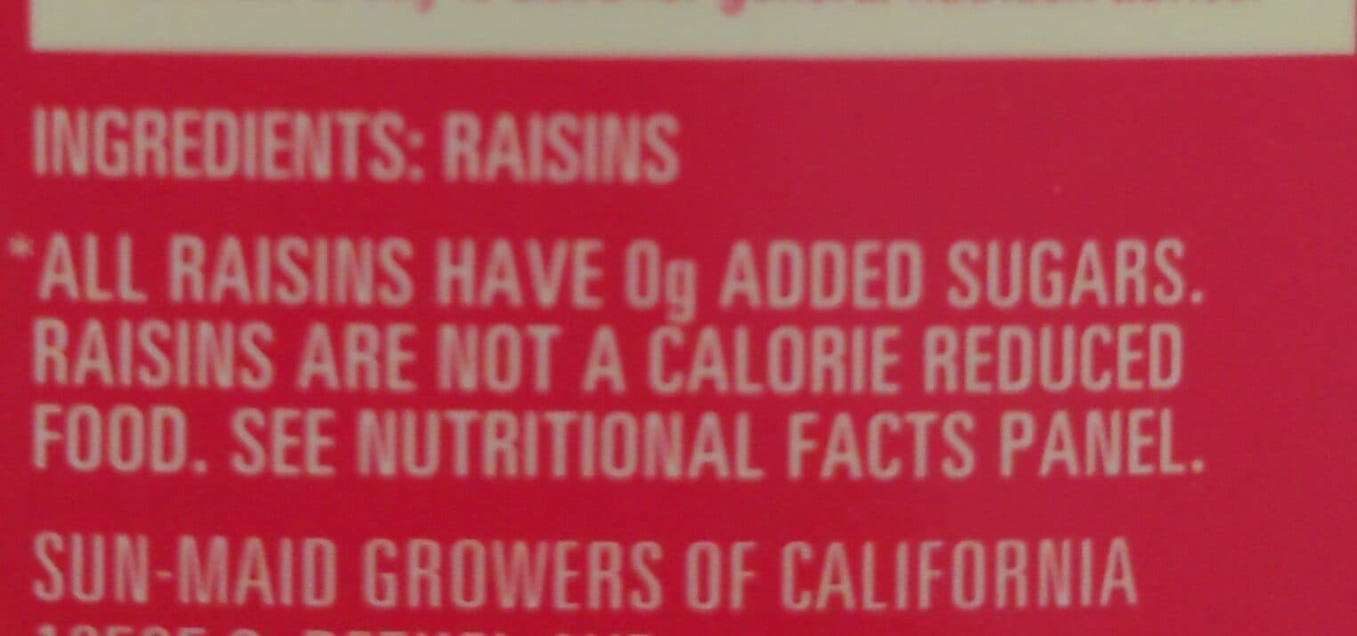 Sun-Maid Raisins packshot