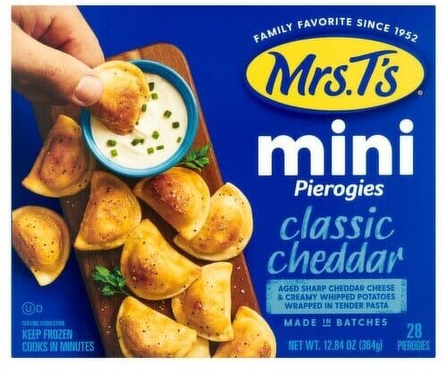 Mrs. T's Classic Cheddar Mini Pierogies packshot
