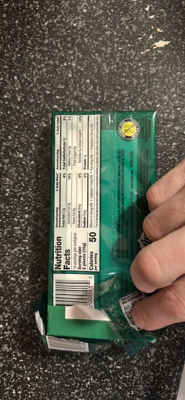 Andes CREME DE MENTHÉ THINS packshot