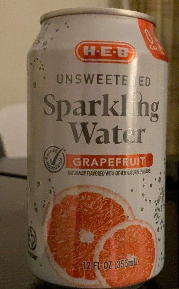HEB Grapefruit Sparkling Water packshot
