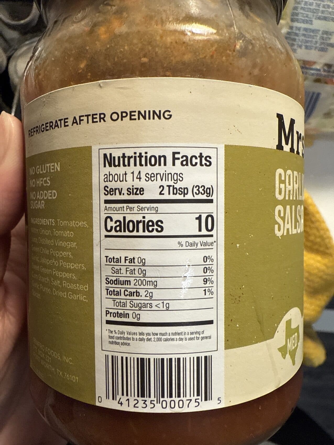 Mrs. Renfro's Garlic Salsa packshot