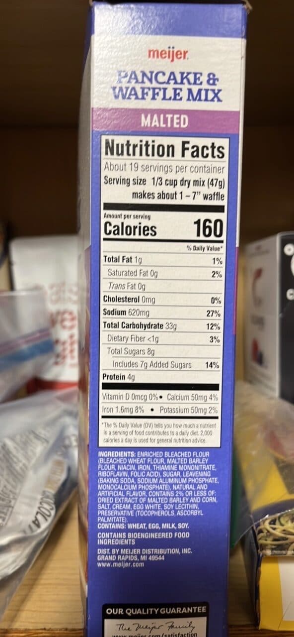 meijer PANCAKE & WAFFLE MIX MALTED packshot