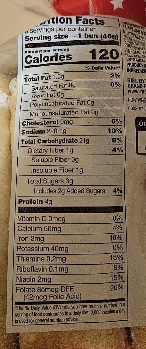 meijer Hot Dog Enriched Buns White packshot