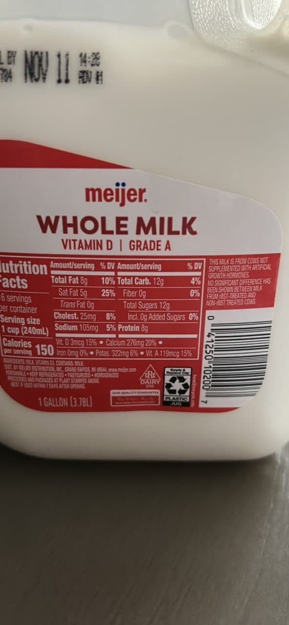 meijer WHOLE MILK packshot