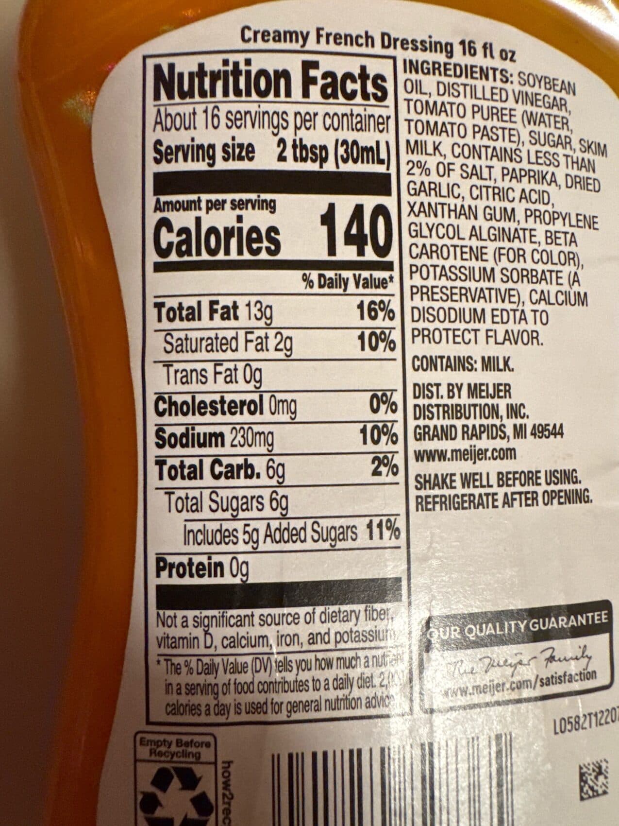 Meijer Inc. French Dressing packshot