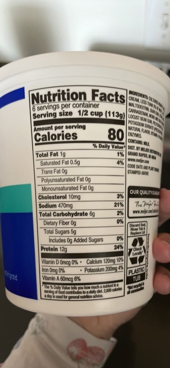 Meijer Cottage cheese 1% packshot