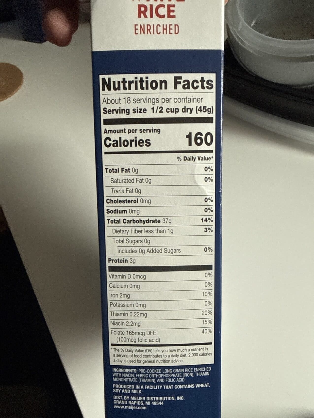 Meijer Instant White Rice packshot