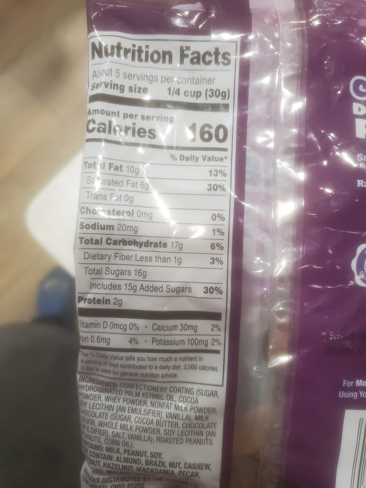 Kroger Chocolate Covered Peanuts packshot