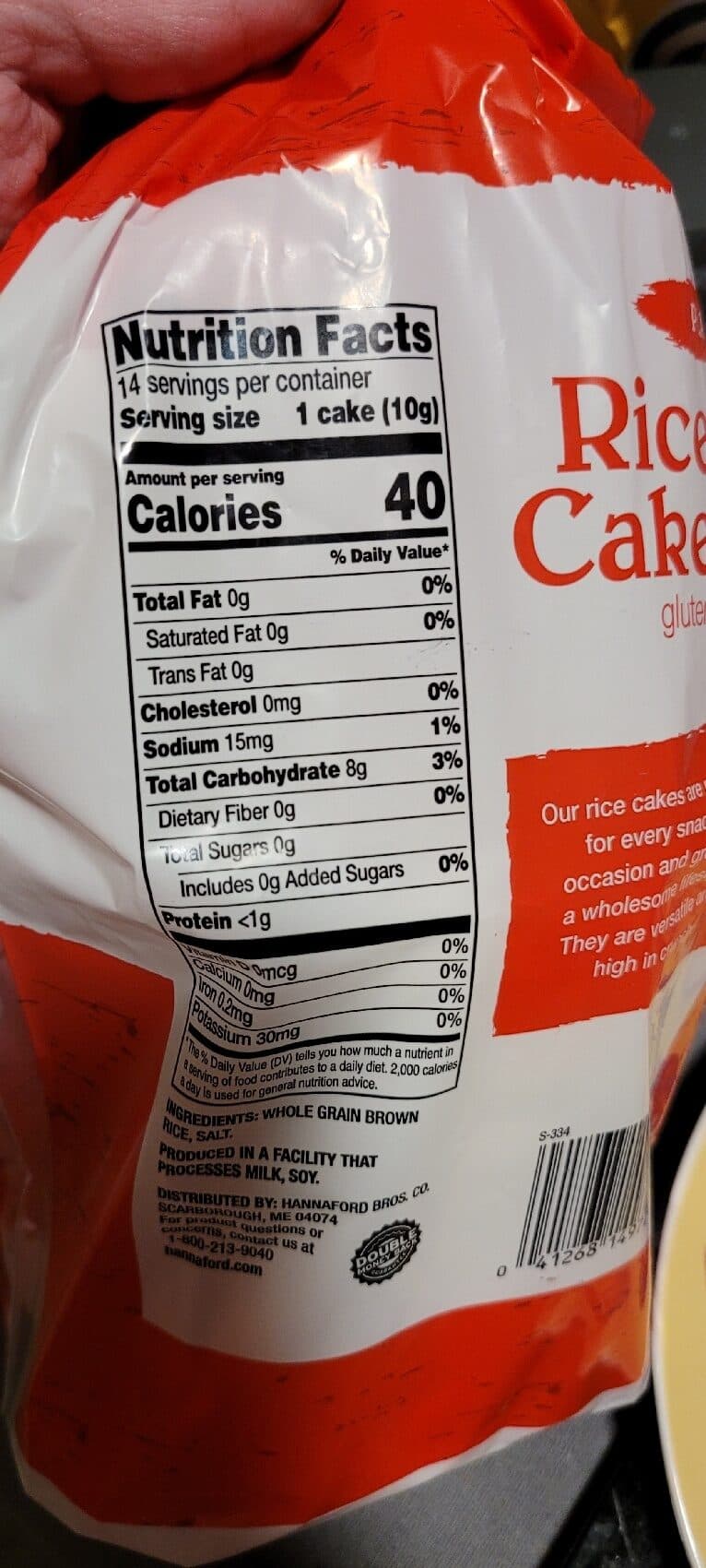 Hannaford Bros. Co. Plain Rice Cakes packshot