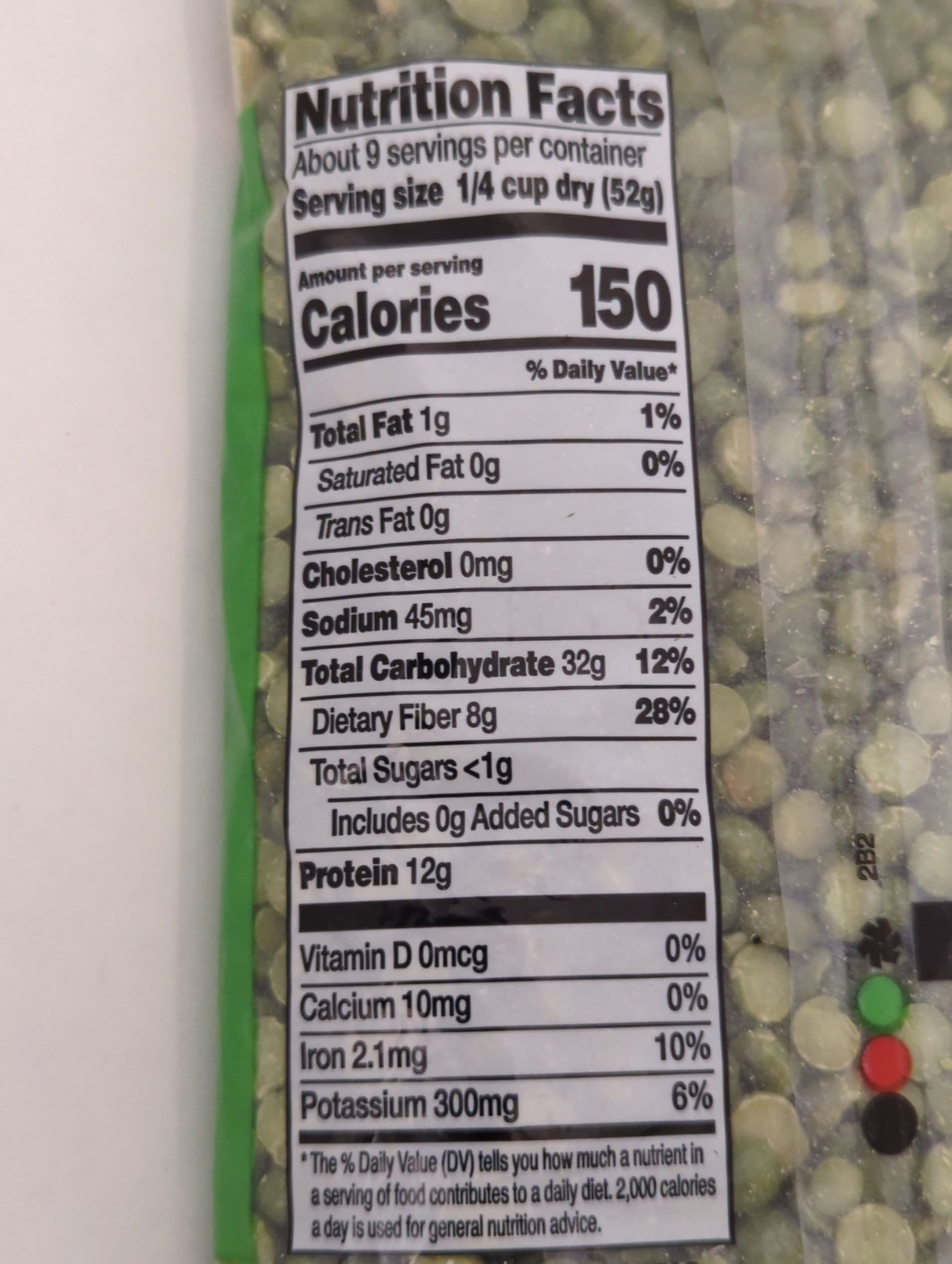 Hannaford Green Split Peas packshot