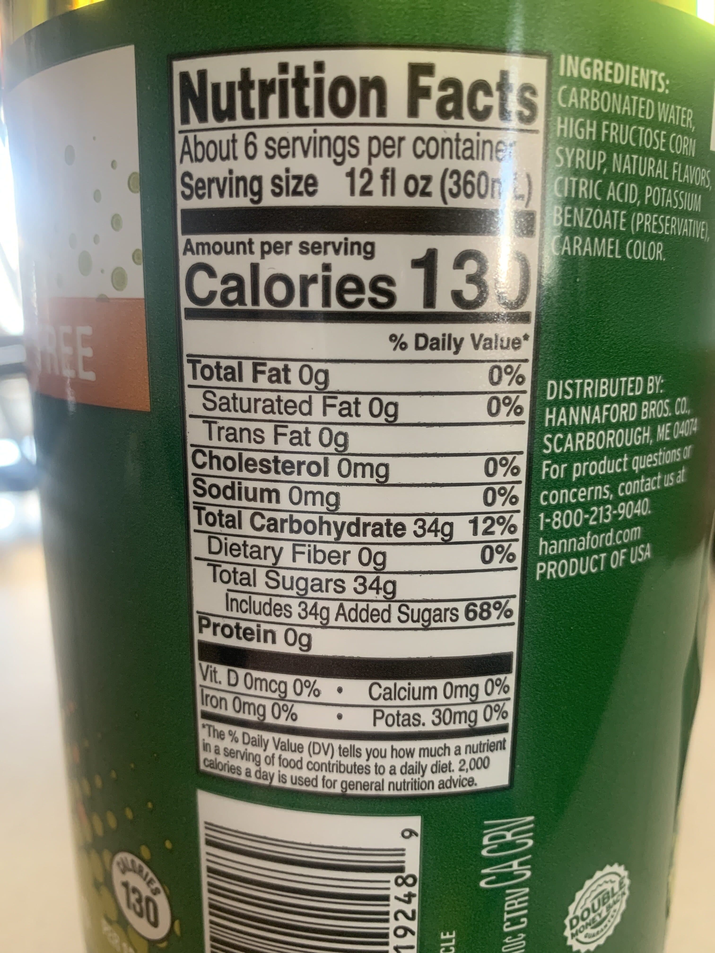 Hannaford Ginger Ale packshot