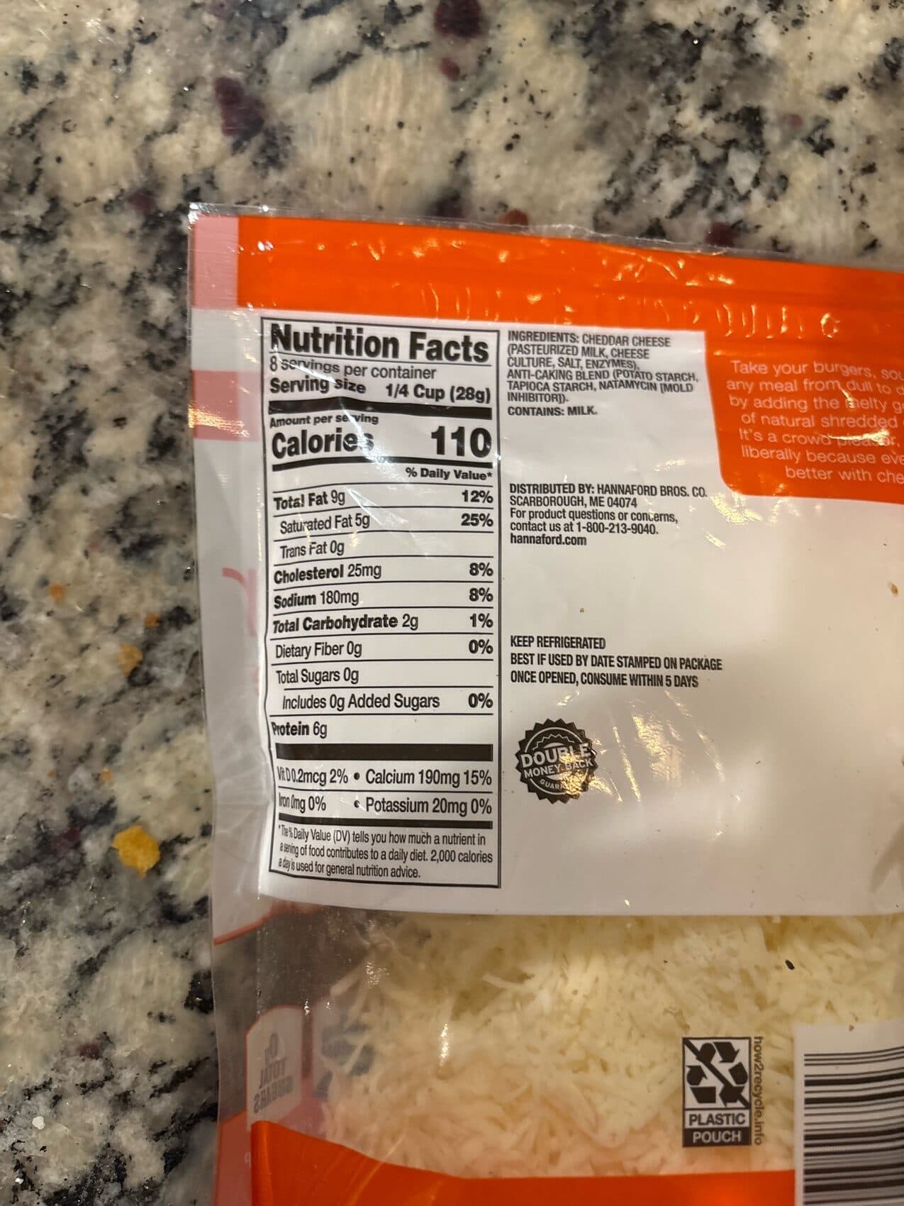 Hannaford Fancy Shredded Sharp Cheddar Cheese packshot