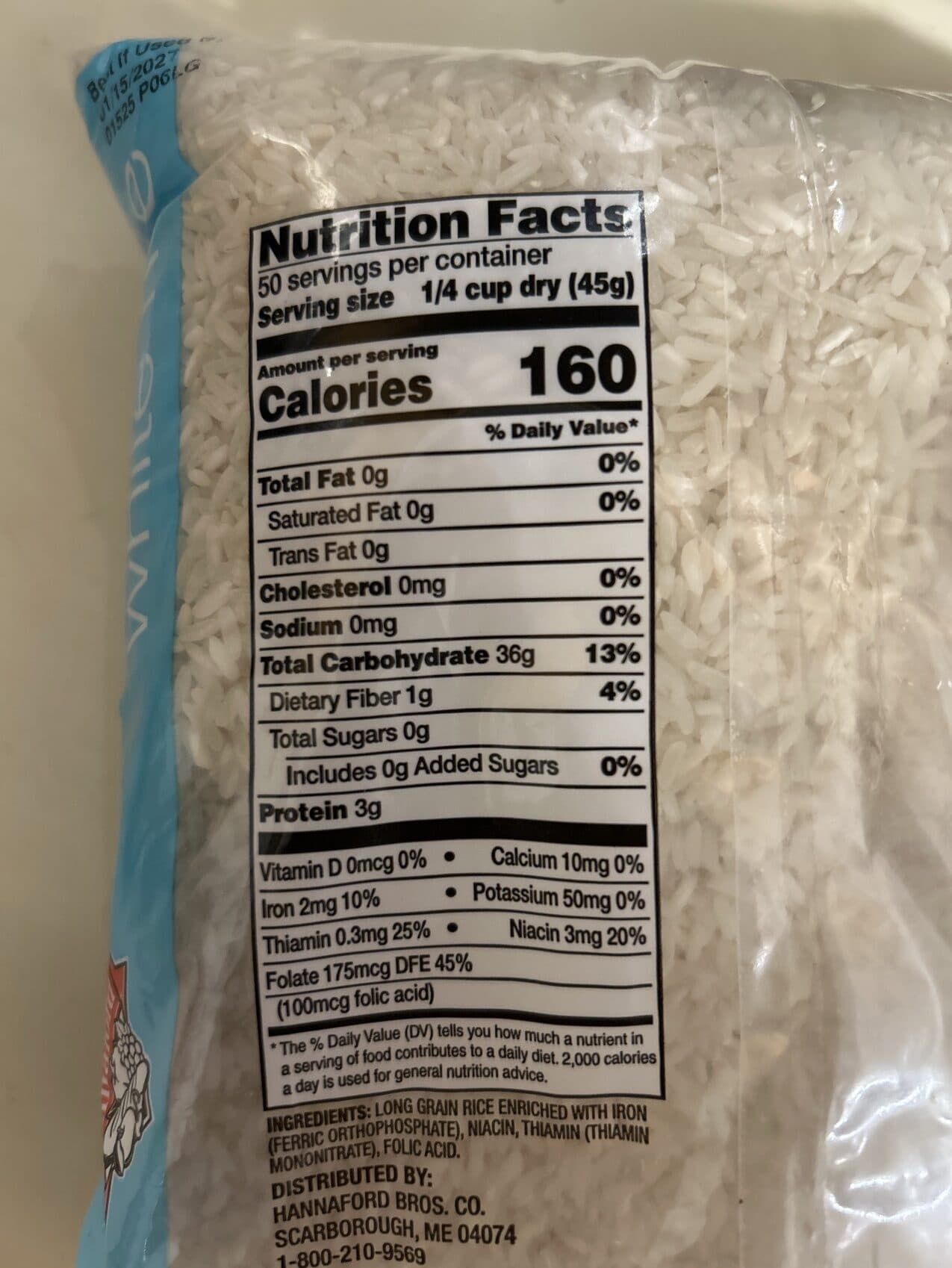 Hannaford Enriched Long Grain White Rice packshot