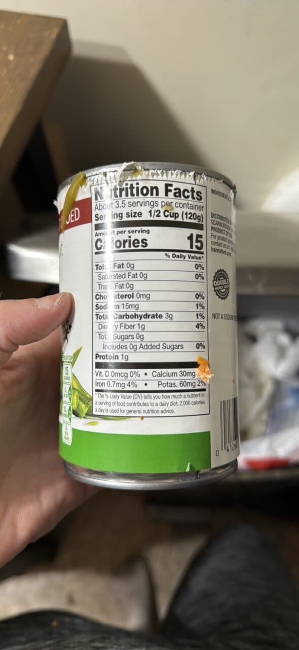Hannaford french cut green beans packshot