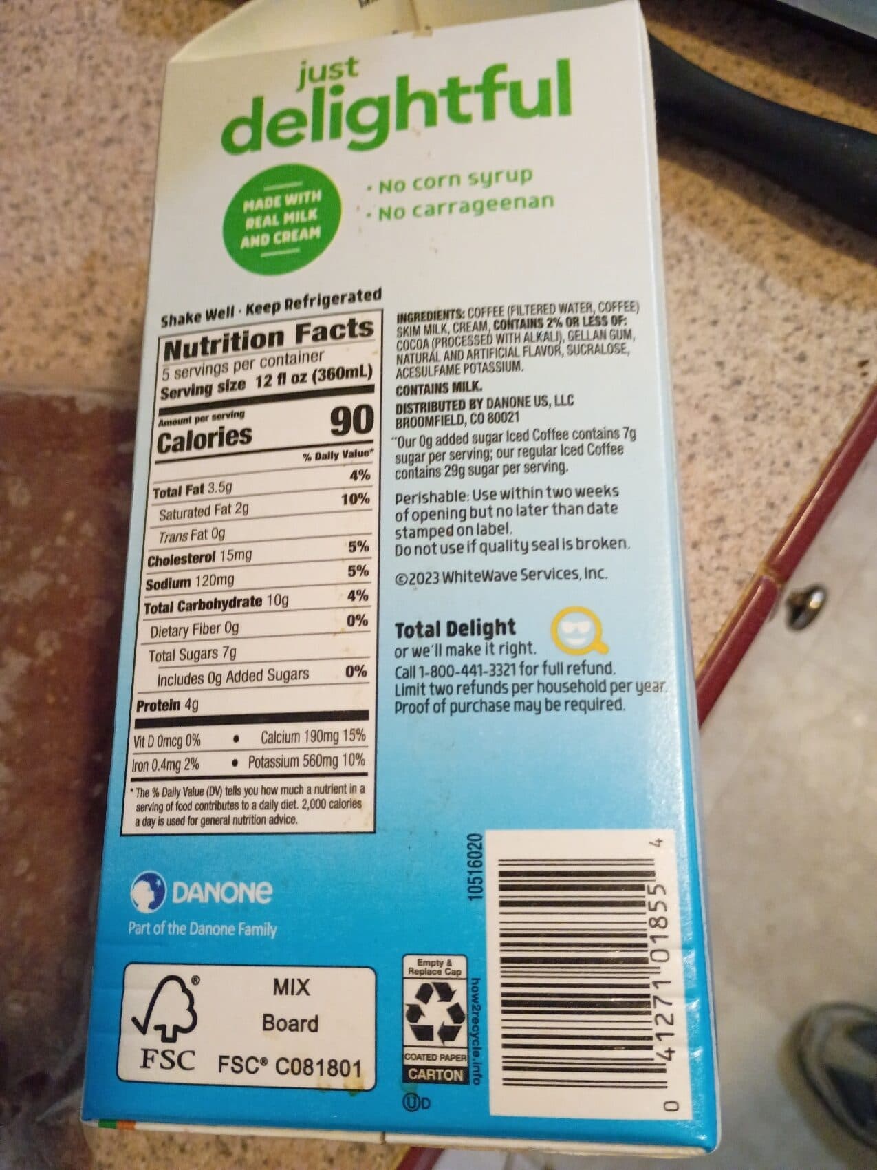 International Delight Iced coffee light mocha packshot