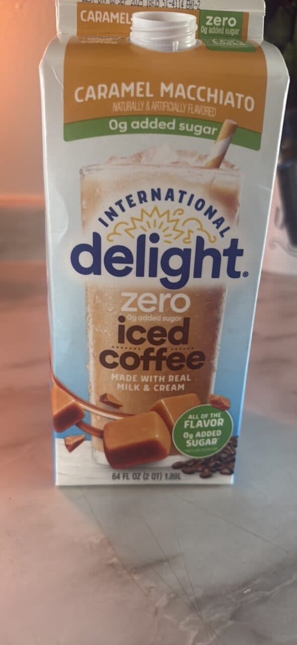 International delight CARAMEL MACCHIATO zero iced coffee packshot