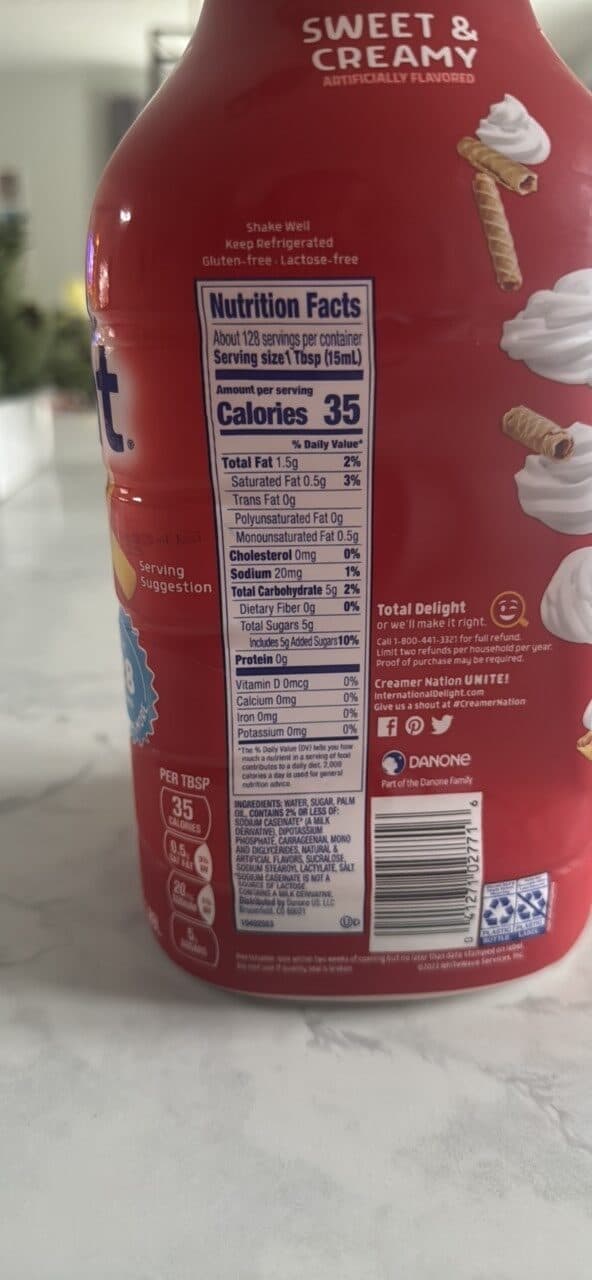 International Delight Coffee Creamer packshot