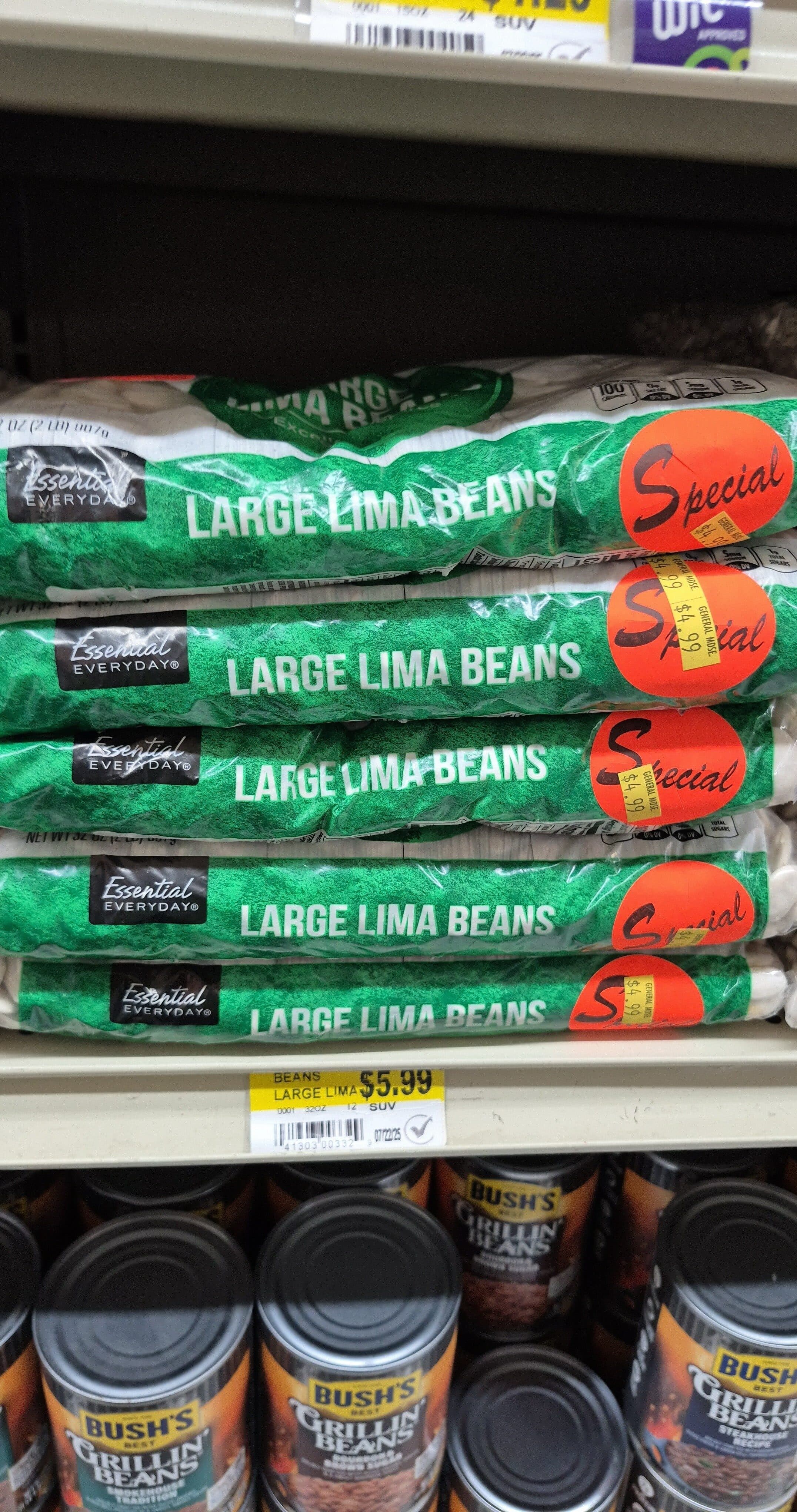 Essential Everyday Large Lima Beans packshot