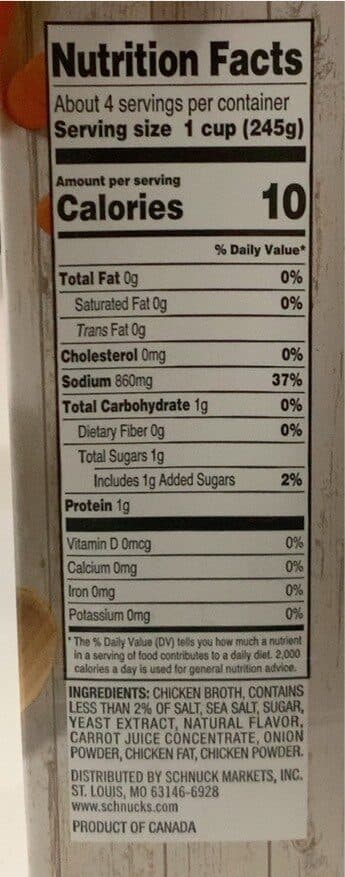 Schnuck Markets Inc. Chicken Broth packshot