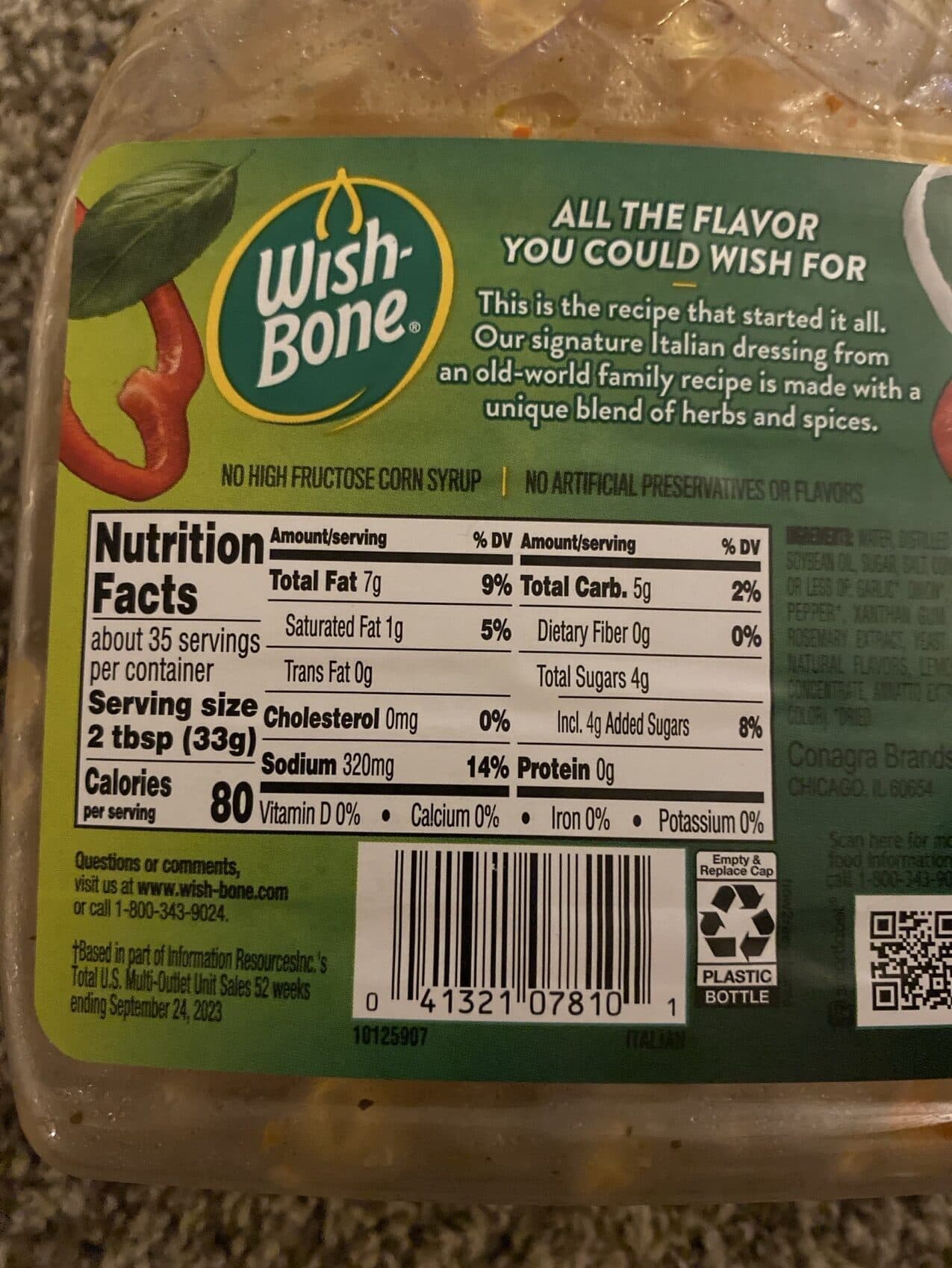 Wish-Bone Italian Dressing packshot