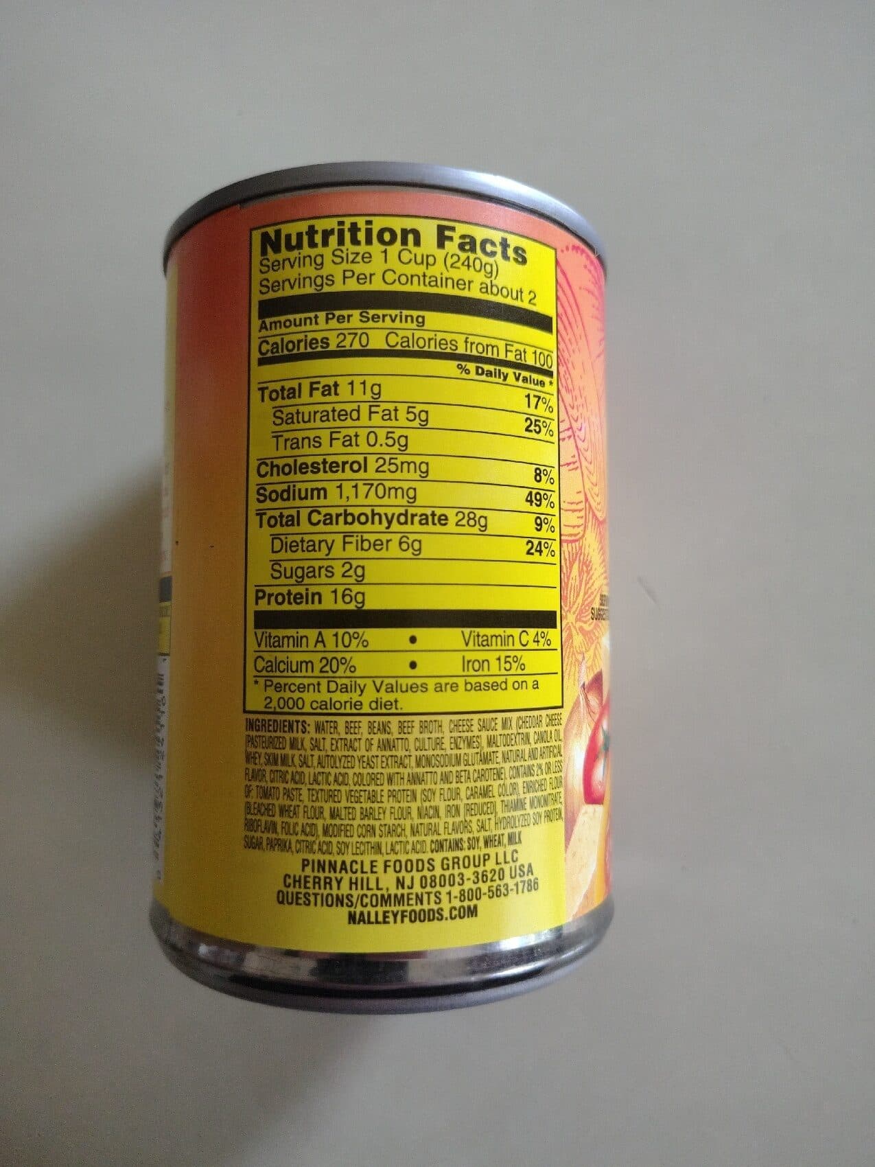 Nalley Chili con carne with beans packshot