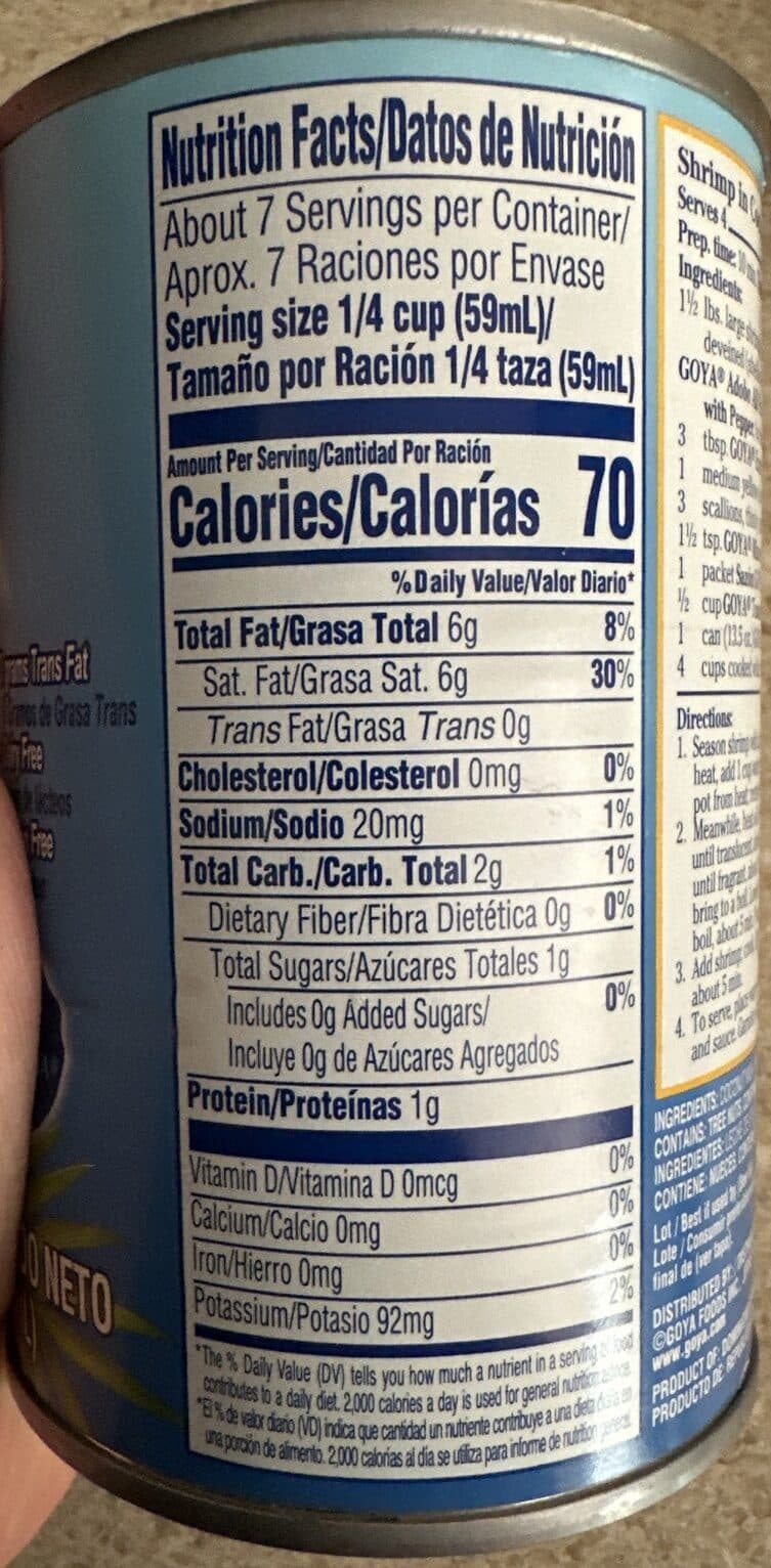 Goya Reduced Fat Coconut Milk packshot
