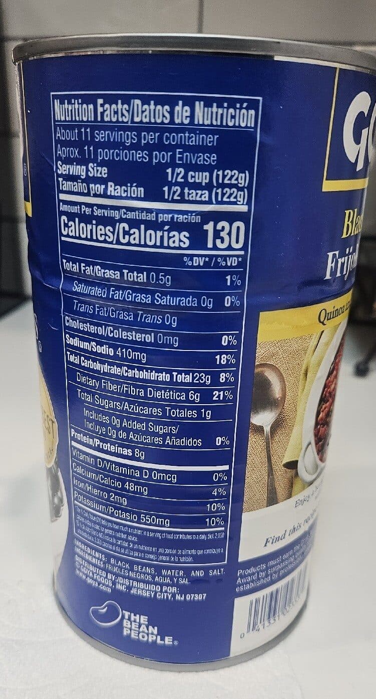 Goya Black Beans packshot