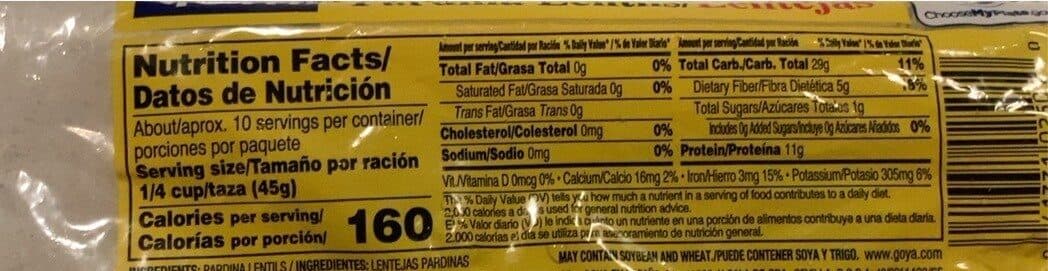 Goya Pardina Lentils packshot
