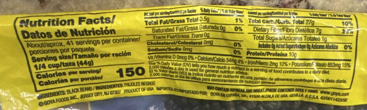 Goya Black Beans cajas packshot