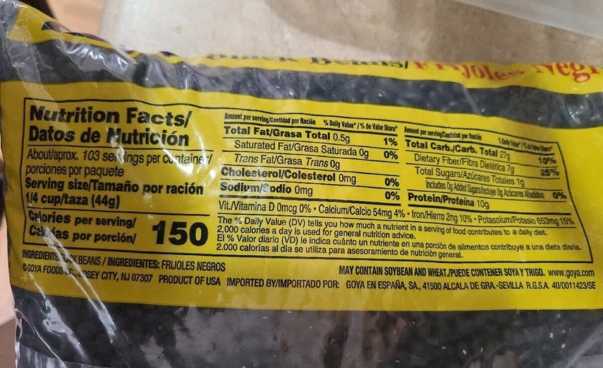 Goya Black Beans packshot