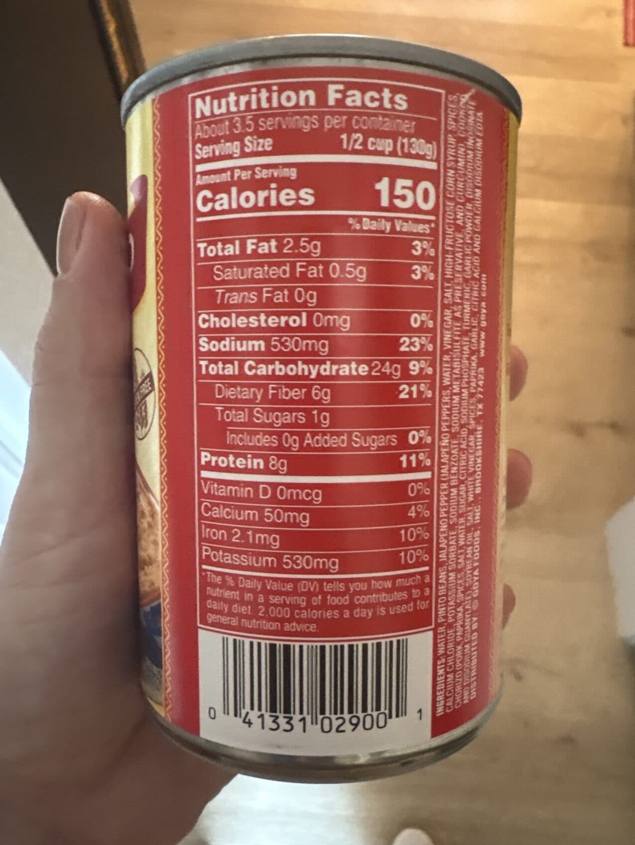 Goya Refried Pinto Beans With Chorizo packshot